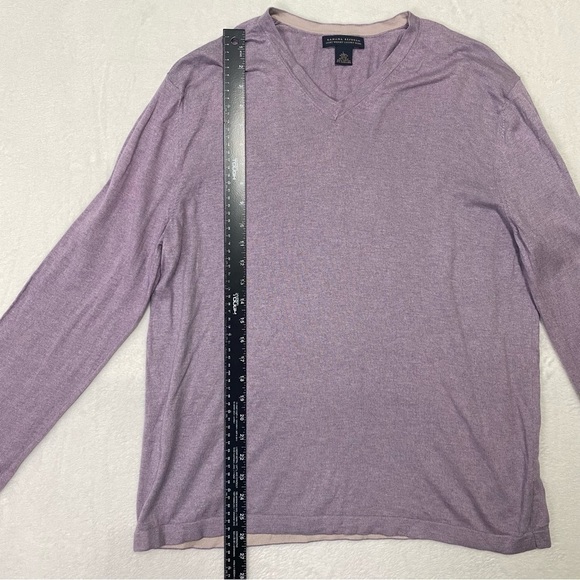 Banana Republic Light Weight Luxury Blend V-Neck Purple Sweater Flawed Size L - Picture 11 of 12